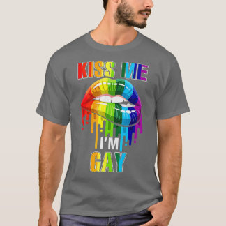 Camiseta Kiss Me Im Gay Homosexual Pride LGB