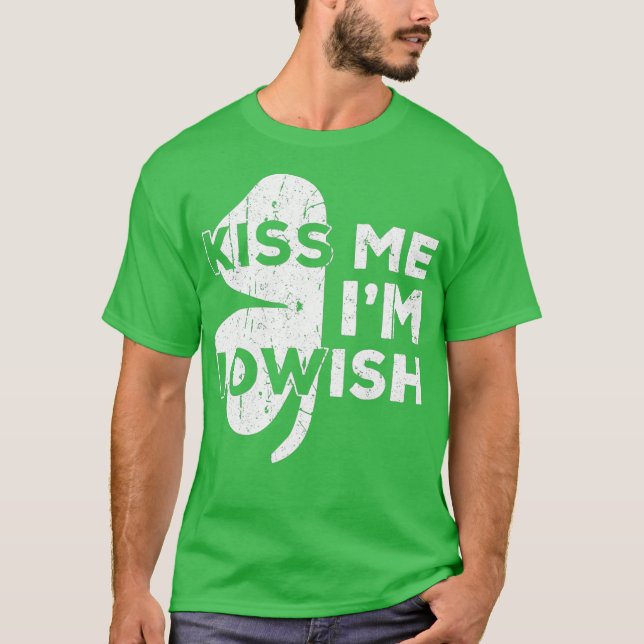 Camiseta Kiss Me Im Iowish  Saint Patrick Day Gift (Anverso)