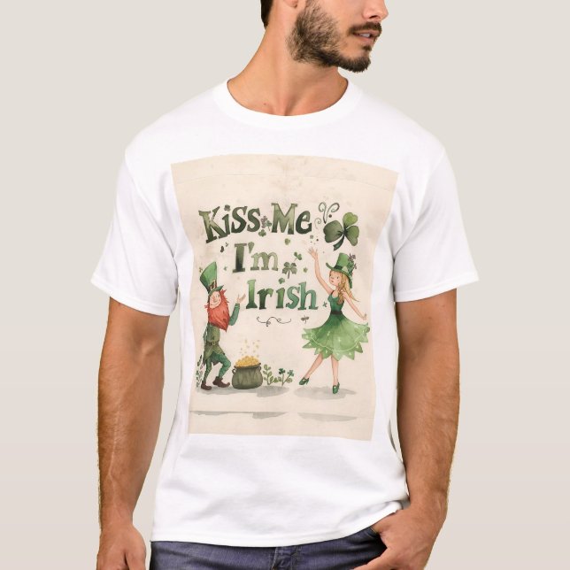 Camiseta Kiss Me I'm Irish T Shirt  (Anverso)