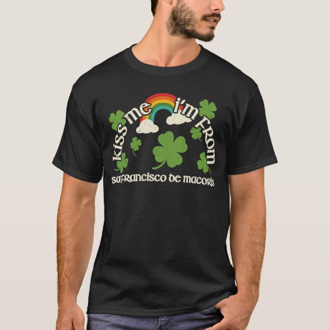 Camiseta Kiss Me Shamrock  City St Patrick's Day San Franci (Anverso)