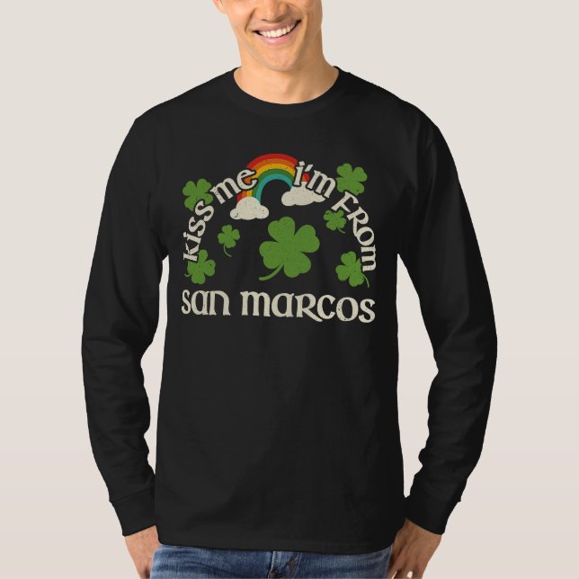 Camiseta Kiss Me Shamrock  City St Patrick's Day San Marcos (Anverso)