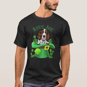 Camiseta Kiss Me Shamrock Gorra Springer Spaniel St Patrick