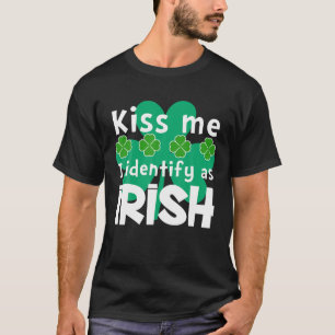 Camiseta KISS ME SOY IRLANDA Shamrock Clover Leaf St Patric