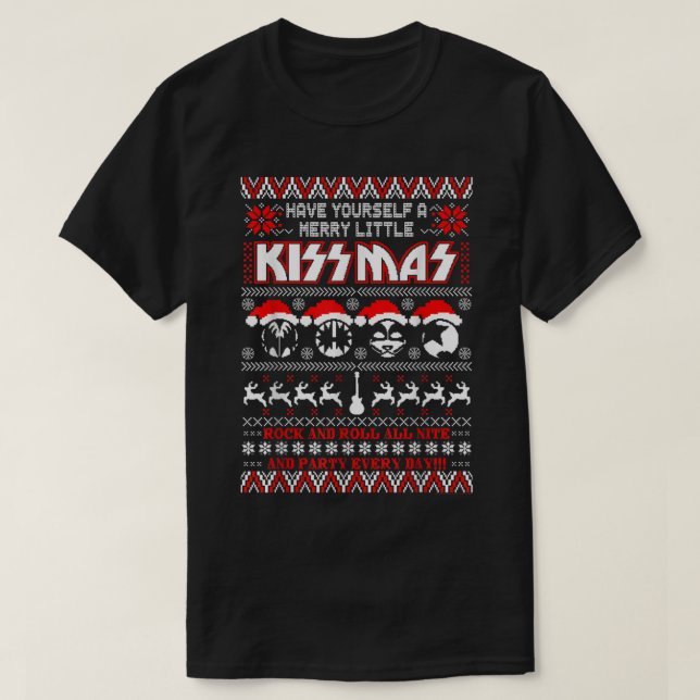 Camiseta KISS Merry Little KISSmas (Diseño del anverso)