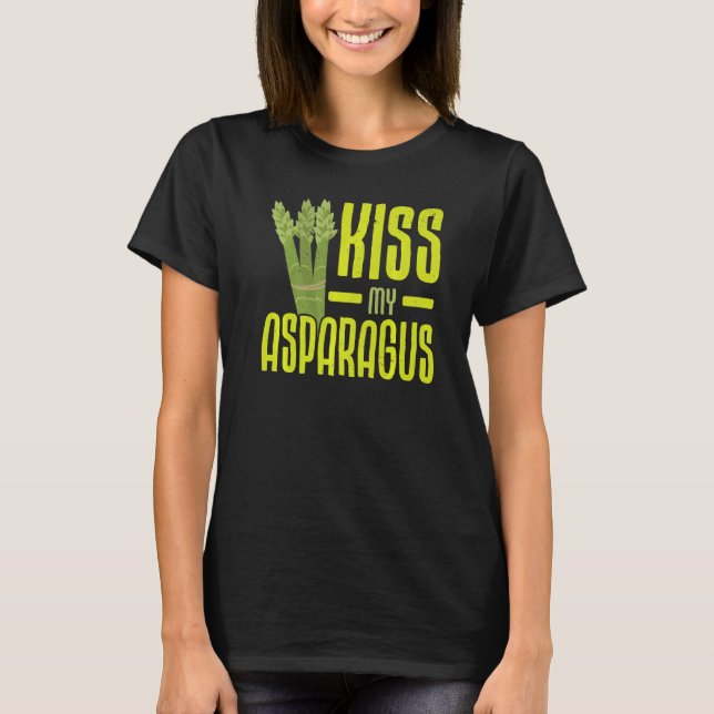 Camiseta Kiss My Asparagus Garden Vegetable Vegetarian Vega (Anverso)
