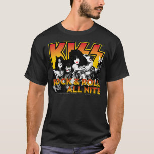 Camiseta KISS Rock Band Rock &amp; Rolling All Nite Spacema
