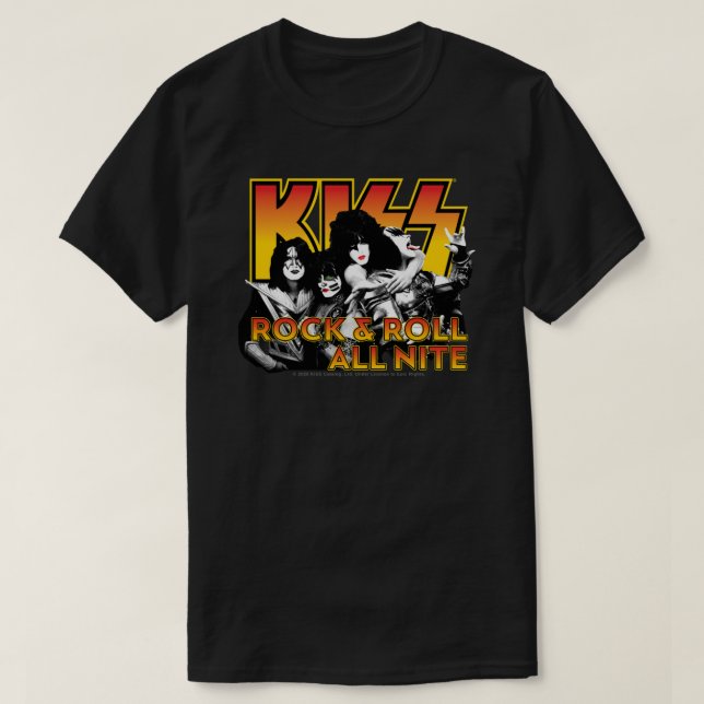 Camiseta KISS Rock Band Rock & Roll All Nite Spaceman Catma (Diseño del anverso)