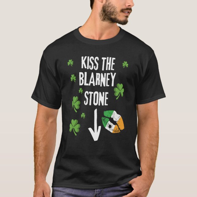 Camiseta Kiss The Blarney Stone St Patricks Irish Sayings   (Anverso)