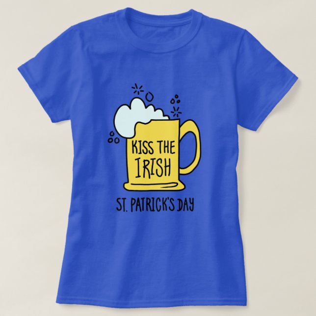 Camiseta Kiss the Irish Beer St. Patrick’s Day (Diseño del anverso)