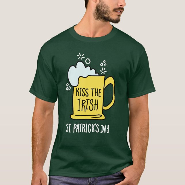 Camiseta Kiss the Irish Beer St Patrick’s Day T-Shirt (Anverso)