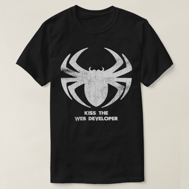 Camiseta Kiss The Web Developer (Disfraz geek de Halloween  (Diseño del anverso)