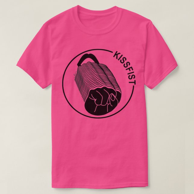 Camiseta Kissfist negro (Diseño del anverso)