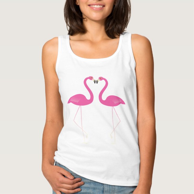 Camiseta Kissing Flamingos T Shirt (Anverso)