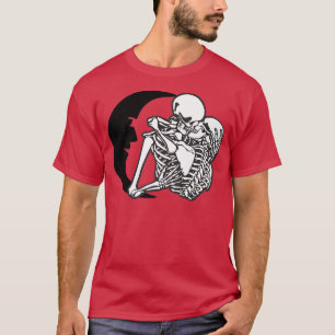 Camiseta Kissing Skeleton Love, Amantes Tarot Card, Vintage