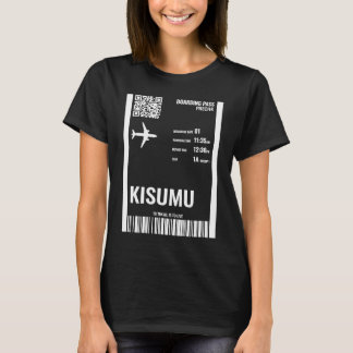 Camiseta Kisumu Kenya Boarding Pass Airline Ticket Travel