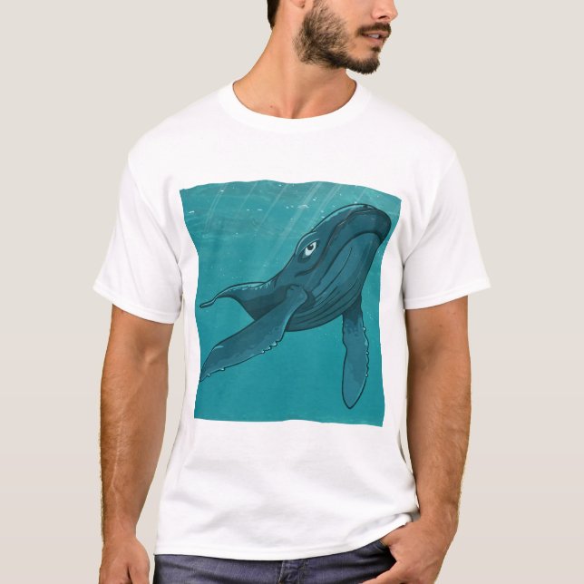 Camiseta Kit, cachalote, bajo el agua (Anverso)