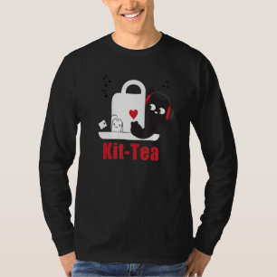 Camiseta Kit de gato lindo té Gracioso gato Pun amante del
