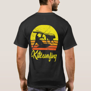 Camiseta Kit de kite surf al atardecer Kitesurfing Retro