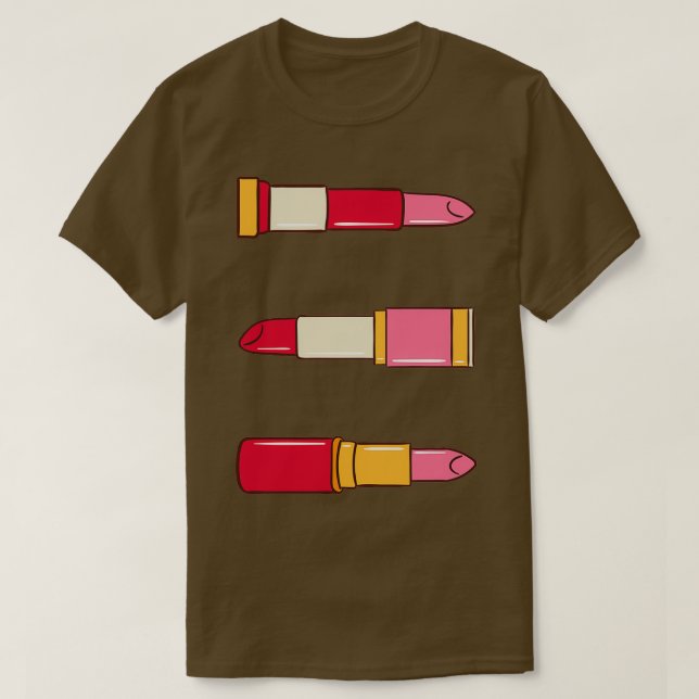 Camiseta Kit de maquillaje lápiz labial mujer esteticista (Diseño del anverso)
