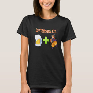 Camiseta Kit de supervivencia de la vida Cerveza más brujas