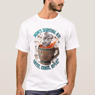 Camiseta Kit de Supervivencia de Mamá   Café Caos 