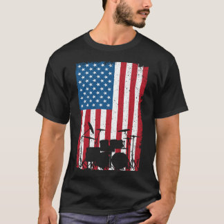 Camiseta Kit de tambor Bandera Americana 4 de Julio