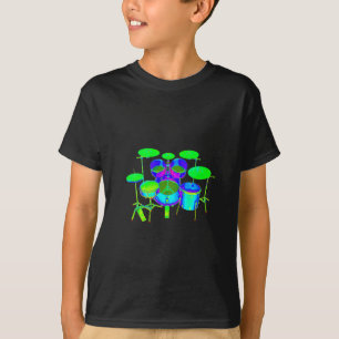 Camiseta Kit de tambor colorido