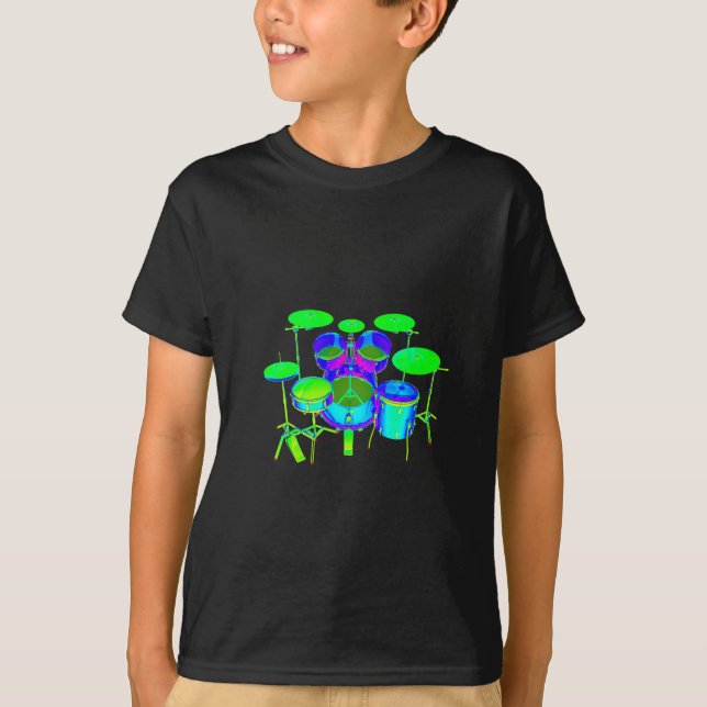 Camiseta Kit de tambor colorido (Anverso)