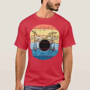 Camiseta Kit de tambor de notación de música tambor percusi