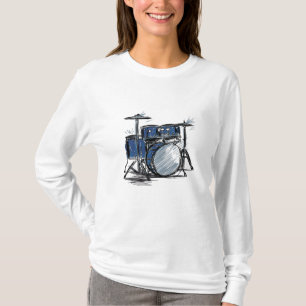 Camiseta Kit de tambor - Esbozo de música