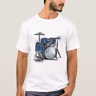 Camiseta Kit de tambor - Esbozo de música