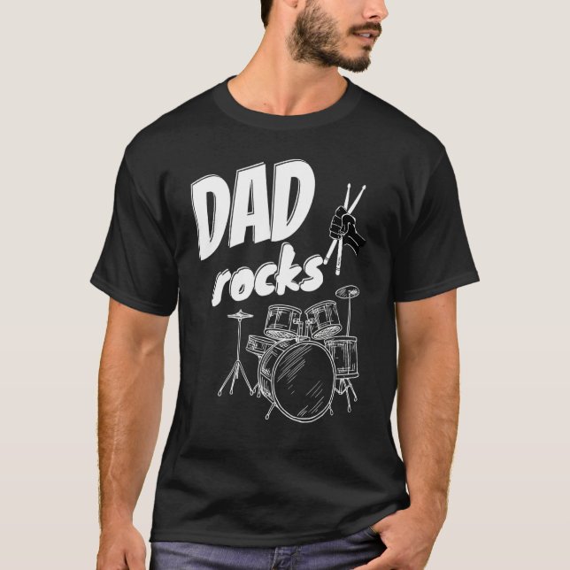 Camiseta Kit de tambores para el día del padre de papá tamb (Anverso)