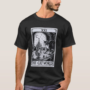 Camiseta Kit de Tarot para Amantes de Gatos Antiguos Carta