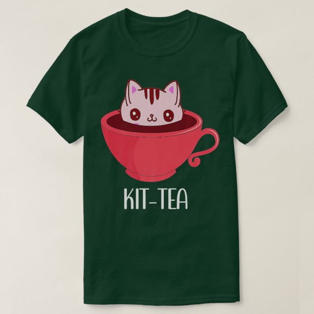 Camiseta Kit de té para tazas para gatos Tea Kit Tea para a (Diseño del anverso)