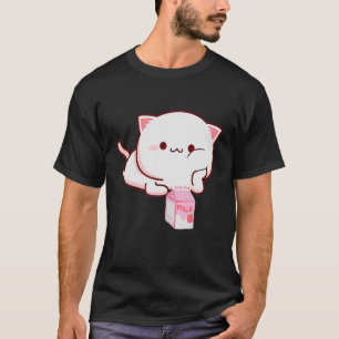 Camiseta Kit japonés de ancla de fresa de gato kawaii lindo