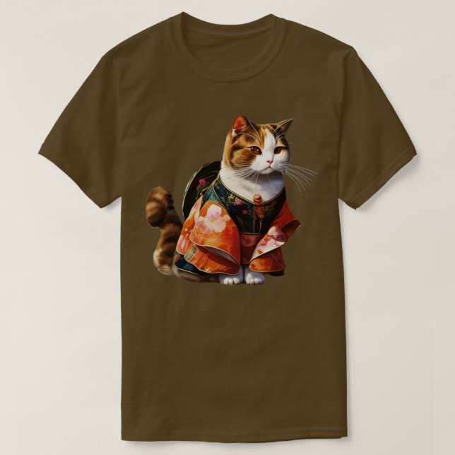 Camiseta Kit para gato de cerezo sphynx de Samurai japonés (Diseño del anverso)