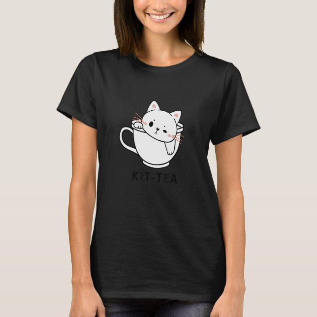 Camiseta Kit Té Gato Bonito Y Gato Té (Anverso)