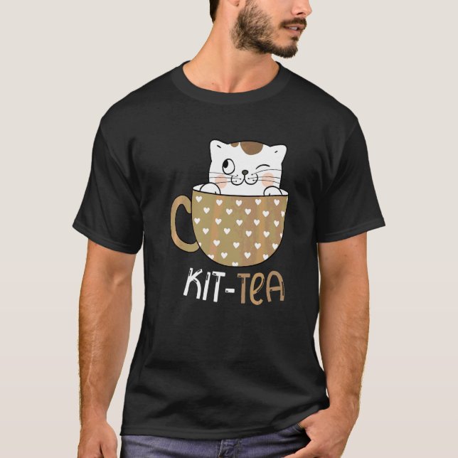Camiseta Kit Té Para Té  Té Gato   Gato (Anverso)