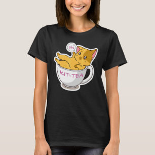 Camiseta Kit Tea Cat Cute Y Cat 3