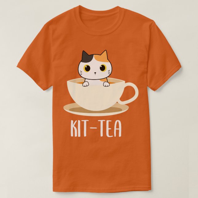 Camiseta Kit Tea Cat Funny Cat Lover (Diseño del anverso)