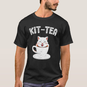 Camiseta Kit Tea Cat Hot Cup Cat Propietario de Gato Kitten