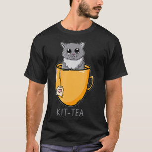 Camiseta Kit Tea Cat Kitten Lover Gift