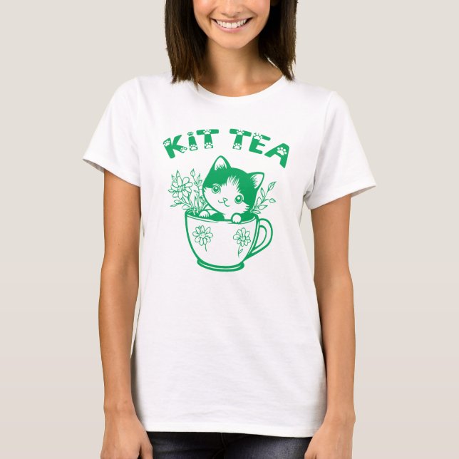 Camiseta Kit Tea, Cat Mom Gift (Anverso)