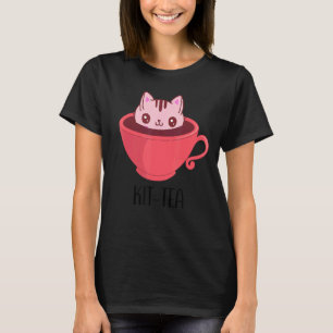 Camiseta Kit Tea Cat Mug Kit Tea Cup Cuidada Para Gato