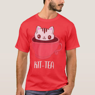 Camiseta Kit Tea Cat Mug Kit Tea Cup Cute para los amantes