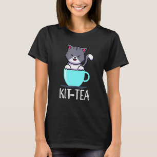 Camiseta Kit Tea Graphic Cat Propietario de Gatos Mascotas 