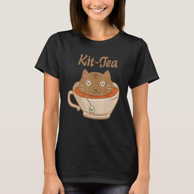 Camiseta Kit Tea Tea Drinker Tea Lover gato Lover Crazy Cat (Anverso)
