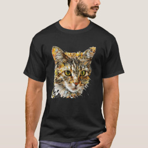 Camiseta Kit Vintage Amante Gatito Coloreado Mascota Mosaic