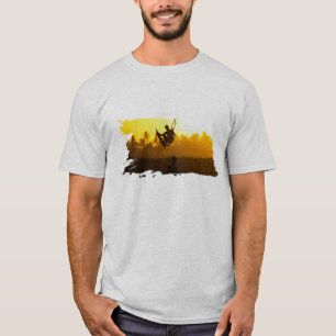 Camiseta kite surf al atardecer