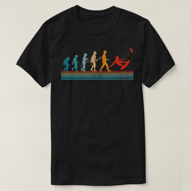 Camiseta Kite Surfing Evolution Kiteboarder Kiteboarding Ki (Diseño del anverso)